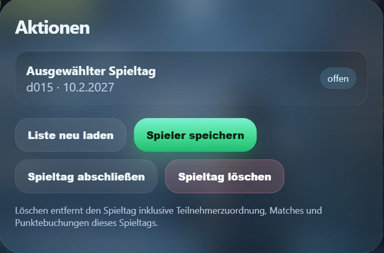 Aktionen zum Spieltag