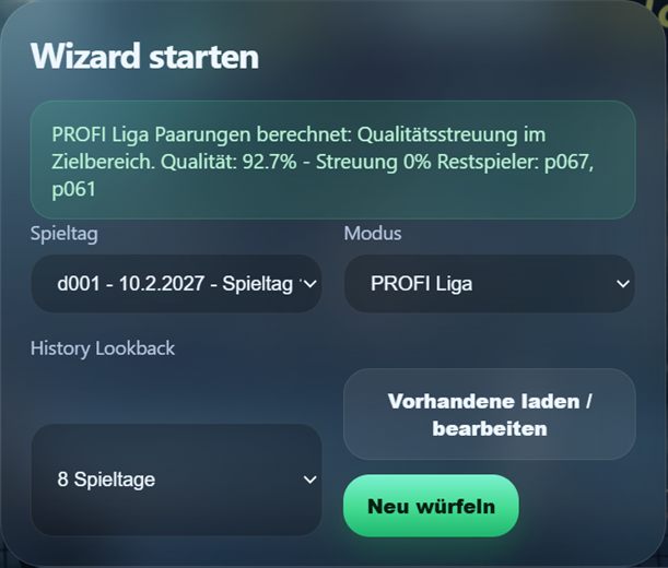 Wizard starten