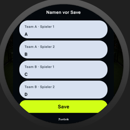 Watch Lokales Spiel gespeicherte Spiele oder Namensvergabe